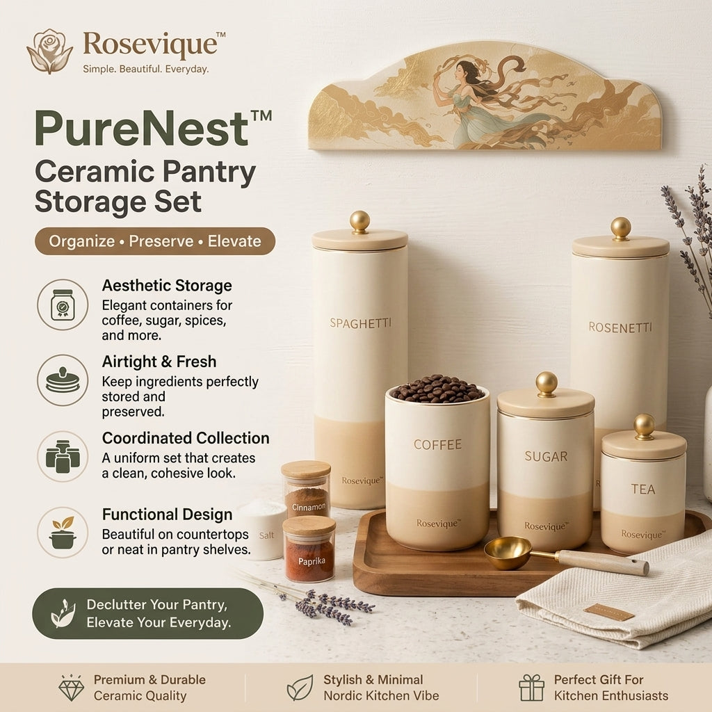 Rosevique™ PureNest Ceramic Pantry Storage Set