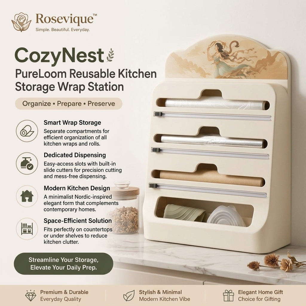 Rosevique™ PureLoom Reusable Kitchen Storage Wrap Station